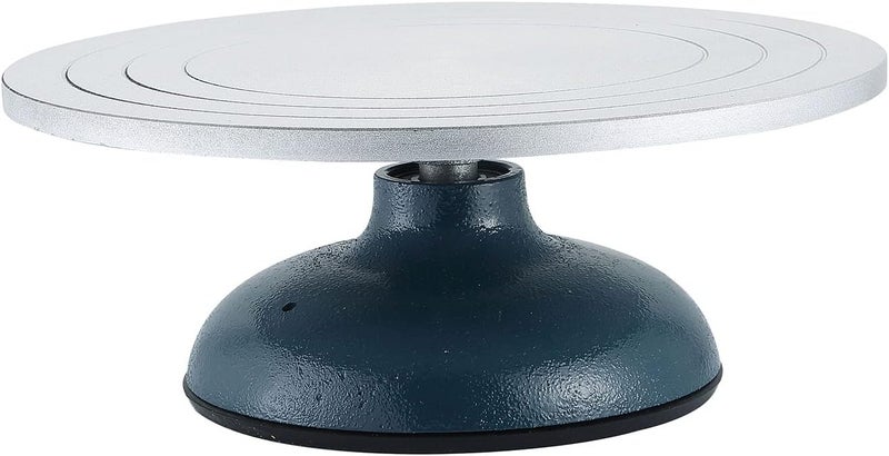 MYFULLY 12'' Diameter Sculpting Pottery Wheel | Heavy Duty Cast Iron Metal Pottery Decorating Banding Wheel with Non-Skid Rubber Boot & Ball Bearings (12" Diameter) - Image 1
